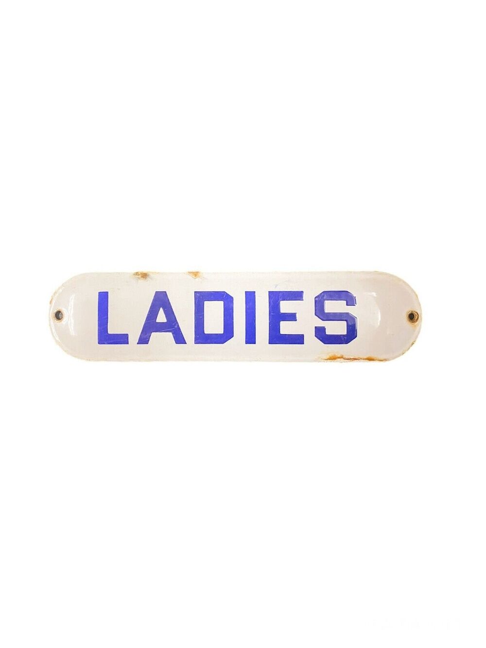 Vintage Ladies Porcelain Restroom Sign